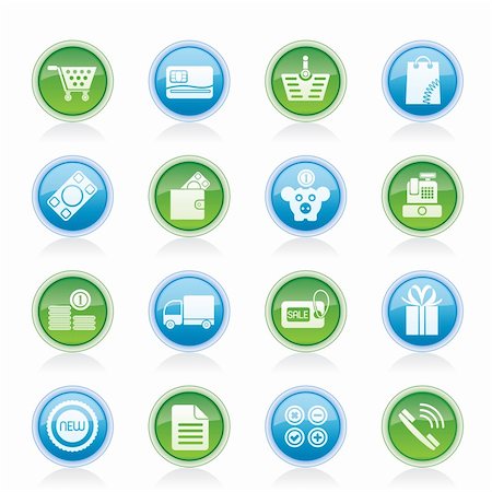 Online shop icons - vector icon set Stock Photo - Budget Royalty-Free & Subscription, Code: 400-05918076