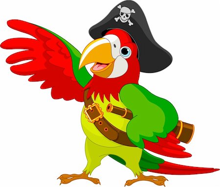 perroquet - Illustration of talking Pirate Parrot Photographie de stock - Aubaine LD & Abonnement, Code: 400-05919374