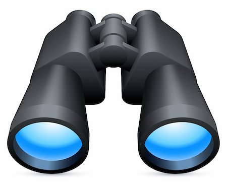simsearch:400-06744095,k - Black binoculars with blue lenses. Stock Photo - Budget Royalty-Free & Subscription, Code: 400-05919538