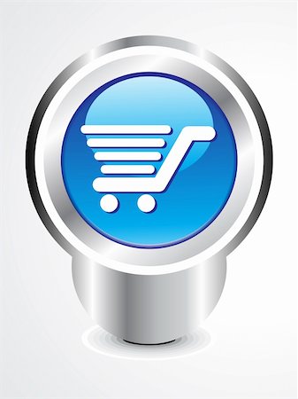 simsearch:400-04442555,k - abstract shopping cart button vector illustration Photographie de stock - Aubaine LD & Abonnement, Code: 400-05919565