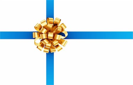 simsearch:400-06199913,k - Blue ribbon with golden bow. Isolated on white background. 3d rendered. Stock Photo - Budget Royalty-Free & Subscription, Code: 400-05919917