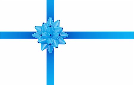simsearch:400-07248992,k - Ruban bleu avec archet bleu. Isolé sur fond blanc. 3D rendu. Photographie de stock - Aubaine LD & Abonnement, Code: 400-05919921