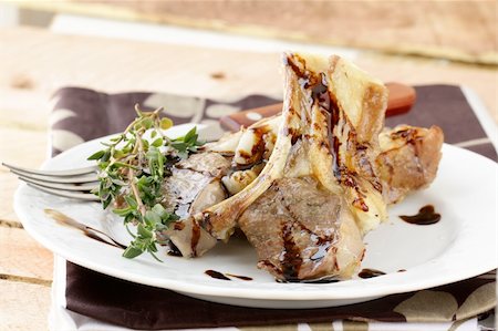 simsearch:400-07896796,k - Prepared Lamb meat on plate Stock Photo - Budget Royalty-Free & Subscription, Code: 400-05910002