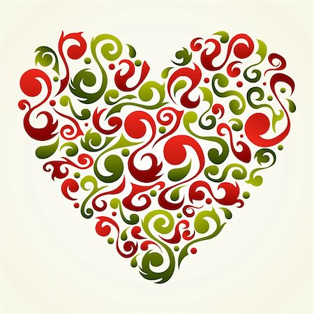 simsearch:400-08957079,k - Romantic floral design Valentines heart design. Vector file available. Fotografie stock - Microstock e Abbonamento, Codice: 400-05910295