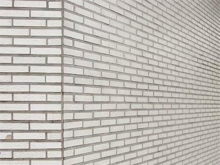 old wall with square worn ceramic white tiles Stockbilder - Microstock & Abonnement, Bildnummer: 400-05910378
