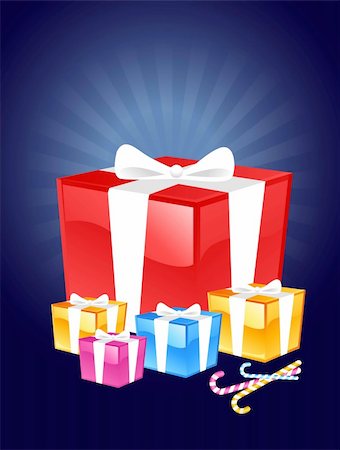 falling with box - Chritsmas Gifts Stock Photo - Budget Royalty-Free & Subscription, Code: 400-05910417
