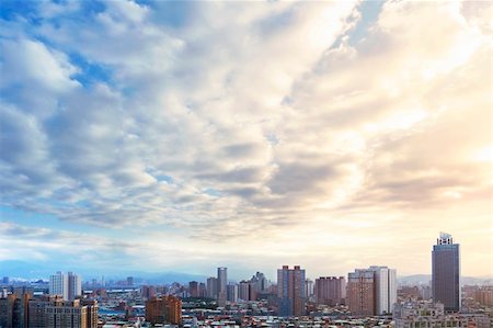 New Taipei City sky and clouds  city skyline Photographie de stock - Aubaine LD & Abonnement, Code: 400-05910511