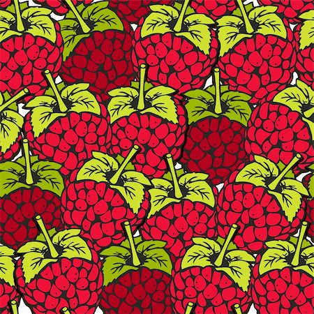 Raspberry seamless pattern Stock Photo - Budget Royalty-Free & Subscription, Code: 400-05910622