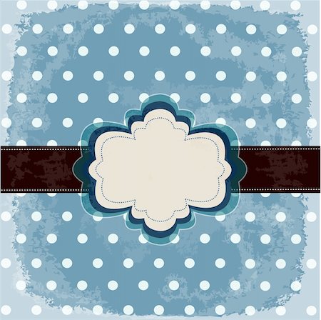 decorative borders for greeting cards - Vintage Polka Dot Design Stock Photo - Budget Royalty-Free & Subscription, Code: 400-05910681