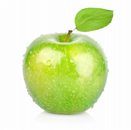 Green apple isolated on a white background Stock Photo - Budget Royalty-Free & Subscription, Code: 400-05911113