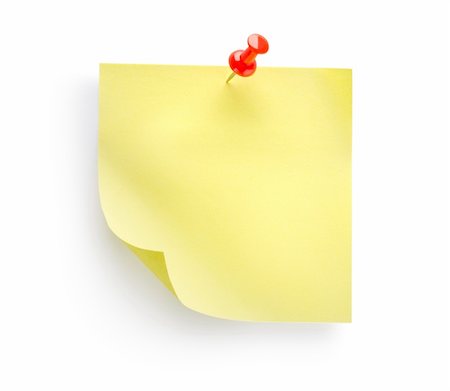 post it note on notice board picture - Yellow notebook isolated on a white background Stock Photo - Budget Royalty-Free & Subscription, Code: 400-05911144