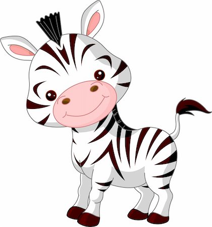 safari animals clipart - Fun zoo. Illustration of cute Zebra Stock Photo - Budget Royalty-Free & Subscription, Code: 400-05911216