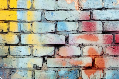 simsearch:400-05271681,k - Colorful painted brick wall background Stock Photo - Budget Royalty-Free & Subscription, Code: 400-05911267