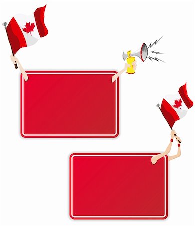 Vector - Canadian Sport Message Frame with Flag. Set of Two Stock Photo - Budget Royalty-Free & Subscription, Code: 400-05911506