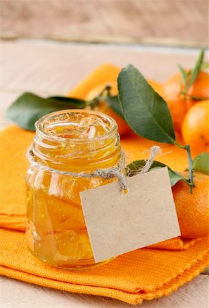 Orange homemade jam marmelade in a glass jar Stock Photo - Budget Royalty-Free & Subscription, Code: 400-05911555