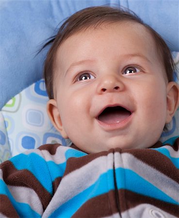 simsearch:400-04001701,k - Portrait of a baby boy laughing and smiling Stock Photo - Budget Royalty-Free & Subscription, Code: 400-05911568