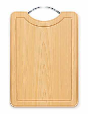 kitchen cutting board with handle vector illustration isolated on white background EPS10. Transparent objects used for shadows and lights drawing Foto de stock - Royalty-Free Super Valor e Assinatura, Número: 400-05911637