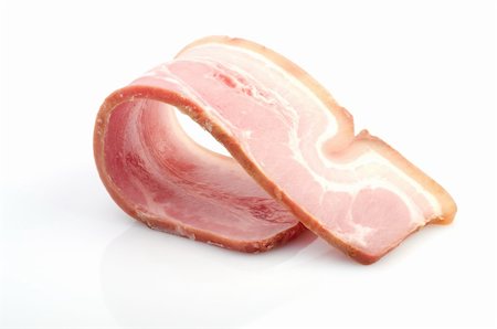 simsearch:400-08864409,k - Sliced ham  on white background Foto de stock - Royalty-Free Super Valor e Assinatura, Número: 400-05911943