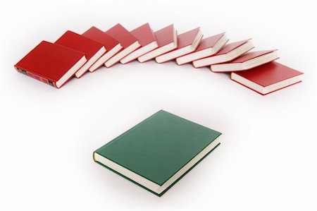 simsearch:400-04303762,k - stack of red books isolated on white Stockbilder - Microstock & Abonnement, Bildnummer: 400-05912529