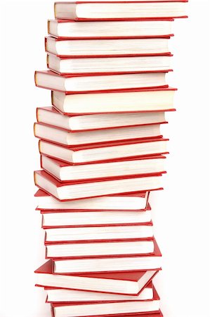 simsearch:400-04303762,k - stack of red books isolated on white Stockbilder - Microstock & Abonnement, Bildnummer: 400-05912530
