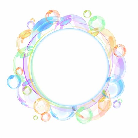 round rainbow abstract colors - Colorful abstract banner with transparent bubbles. Vector background. Stock Photo - Budget Royalty-Free & Subscription, Code: 400-05913627