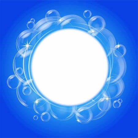 simsearch:400-07293164,k - Blue abstract banner with transparent bubbles. Vector background. Foto de stock - Super Valor sin royalties y Suscripción, Código: 400-05913628