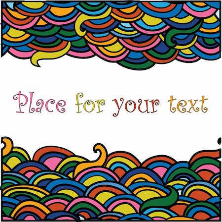 Colourful waves background with place for text Photographie de stock - Aubaine LD & Abonnement, Code: 400-05913641