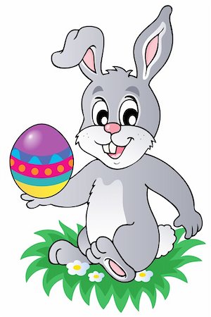 easter rabbit vector - Easter bunny theme image 1 - vector illustration. Stock Photo - Budget Royalty-Free & Subscription, Code: 400-05913694
