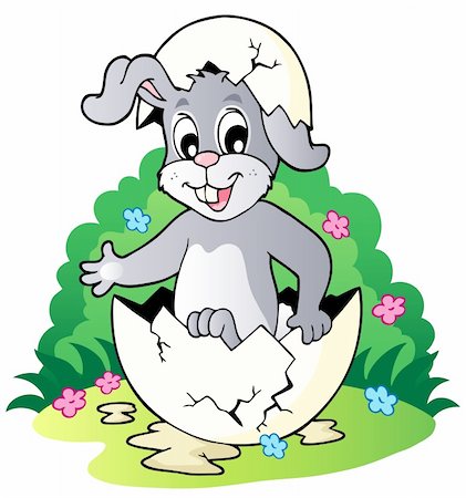 simsearch:400-04343827,k - Easter bunny theme image 2 - vector illustration. Stock Photo - Budget Royalty-Free & Subscription, Code: 400-05913695