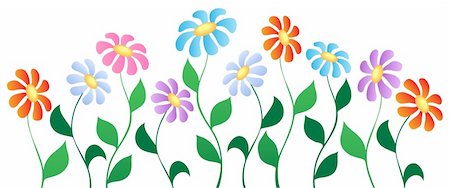 flowers in growing clip art - Flower theme image 3 - vector illustration. Stock Photo - Budget Royalty-Free & Subscription, Code: 400-05913699