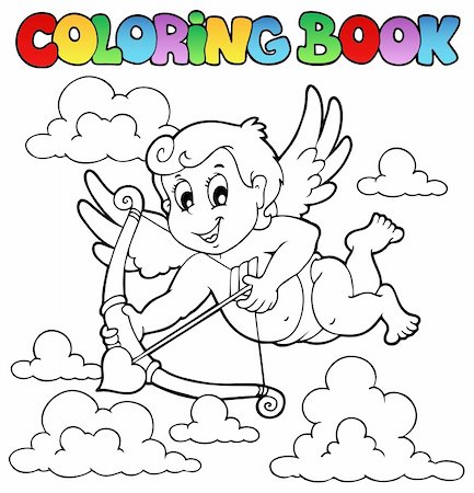 Coloring book Valentine theme 1 - vector illustration. Foto de stock - Super Valor sin royalties y Suscripción, Código: 400-05913692