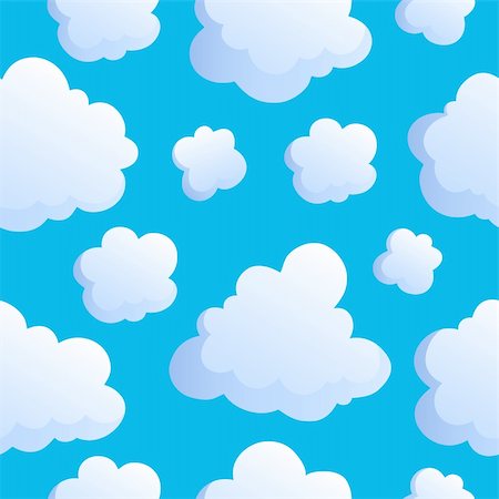 simsearch:400-04272687,k - Seamless background with clouds 2 - vector illustration. Stockbilder - Microstock & Abonnement, Bildnummer: 400-05913713