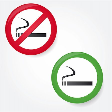 stop sign smoke - vector smoking and no smoking signs Stock Photo - Budget Royalty-Free & Subscription, Code: 400-05913762