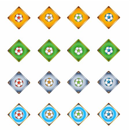 simsearch:400-08431494,k - Balls icons of different color on a white background Stock Photo - Budget Royalty-Free & Subscription, Code: 400-05924072