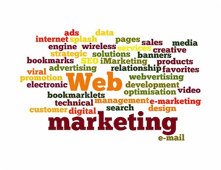 sales data - Word Cloud Illustration of Web Marketing on white Stock Photo - Budget Royalty-Free & Subscription, Code: 400-05924112