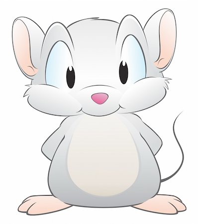ratazana - Vector illustration of a cute cartoon mouse. Grouped and layered for easy editing Foto de stock - Royalty-Free Super Valor e Assinatura, Número: 400-05924732