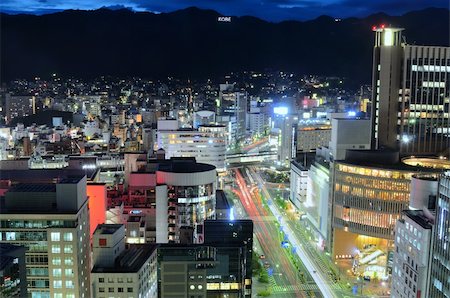 night view of kobe, japan Photographie de stock - Aubaine LD & Abonnement, Code: 400-05924769