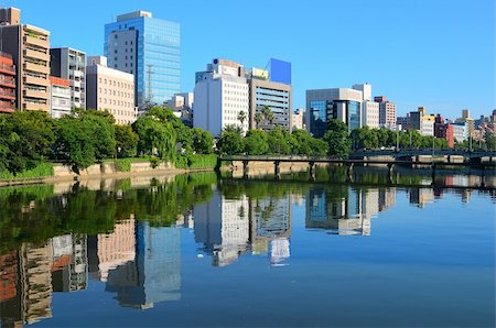 Cityscape of downtown Hiroshima, Japan at the Otagawa River. Stock Photo - Budget Royalty-Free & Subscription, Code: 400-05924775