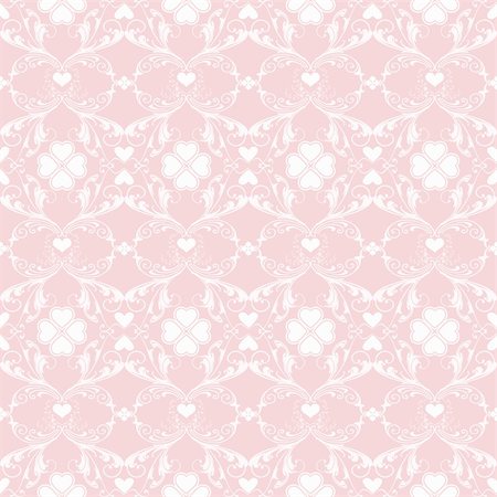 Seamless pattern of hearts and floral Fotografie stock - Microstock e Abbonamento, Codice: 400-05925430