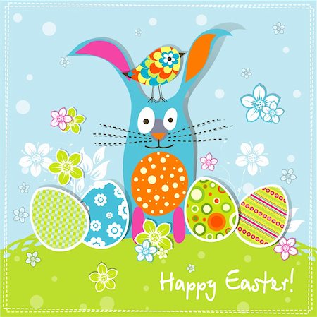 simsearch:400-05925759,k - Template Easter greeting card, vector illustration Photographie de stock - Aubaine LD & Abonnement, Code: 400-05925747