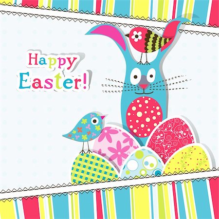 simsearch:400-05925759,k - Template Easter greeting card, vector illustration Photographie de stock - Aubaine LD & Abonnement, Code: 400-05925749
