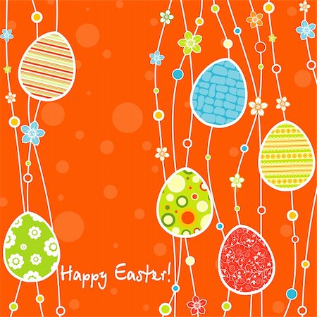 simsearch:400-05925759,k - Template Easter greeting card, vector illustration Photographie de stock - Aubaine LD & Abonnement, Code: 400-05925754