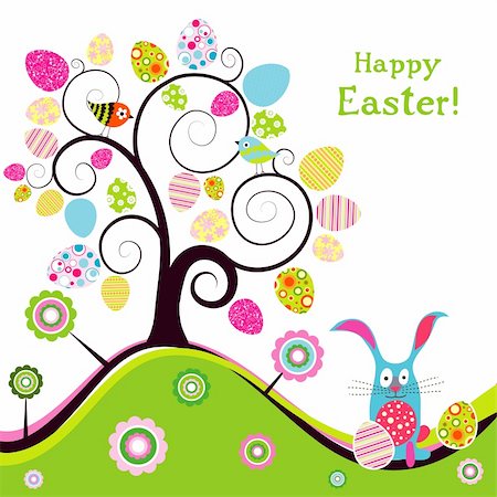 simsearch:400-05925759,k - Template Easter greeting card, vector illustration Photographie de stock - Aubaine LD & Abonnement, Code: 400-05925755