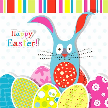 simsearch:400-05925759,k - Template Easter greeting card, vector illustration Photographie de stock - Aubaine LD & Abonnement, Code: 400-05925756