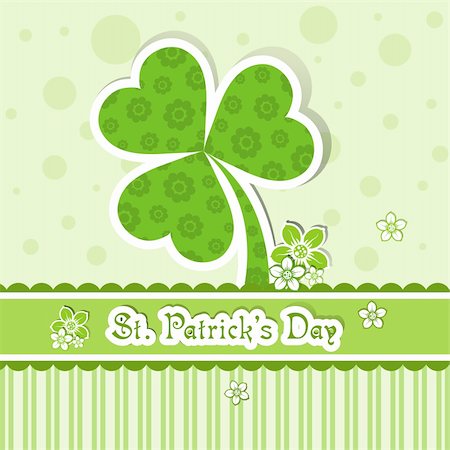 simsearch:400-05925759,k - Template St. Patrick's day greeting card, vector illustration Photographie de stock - Aubaine LD & Abonnement, Code: 400-05925758