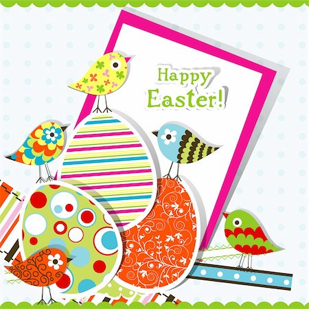 simsearch:400-05925759,k - Template Easter greeting card, vector illustration Photographie de stock - Aubaine LD & Abonnement, Code: 400-05925760