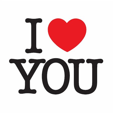 I love you with a big red heart for "Love" Stock Photo - Budget Royalty-Free & Subscription, Code: 400-05927601