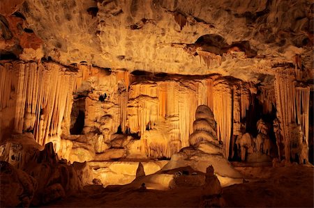 stalactites - Limestone formations in the main chamber of the Cango caves, South Africa Stock Photo - Budget Royalty-Free & Subscription, Code: 400-05927727