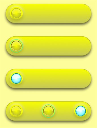 Long button, off, selected and pushed, vector illustration, eps10 Fotografie stock - Microstock e Abbonamento, Codice: 400-05927958