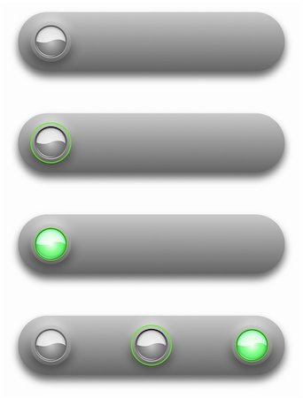 Long button, off, selected and pushed, vector illustration, eps10 Foto de stock - Super Valor sin royalties y Suscripción, Código: 400-05927950